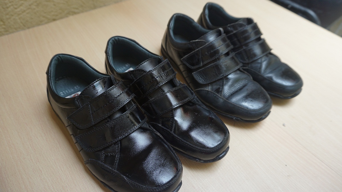 branded black shoes for school