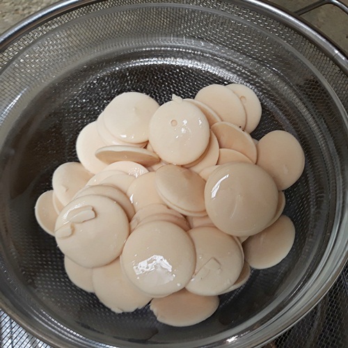 I used Puratos White Chocolate Coins in this recipe