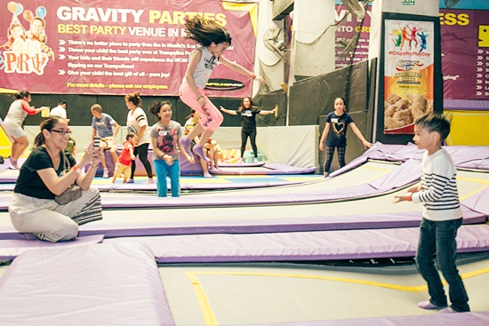 family fun jumping at the Trampoline Park