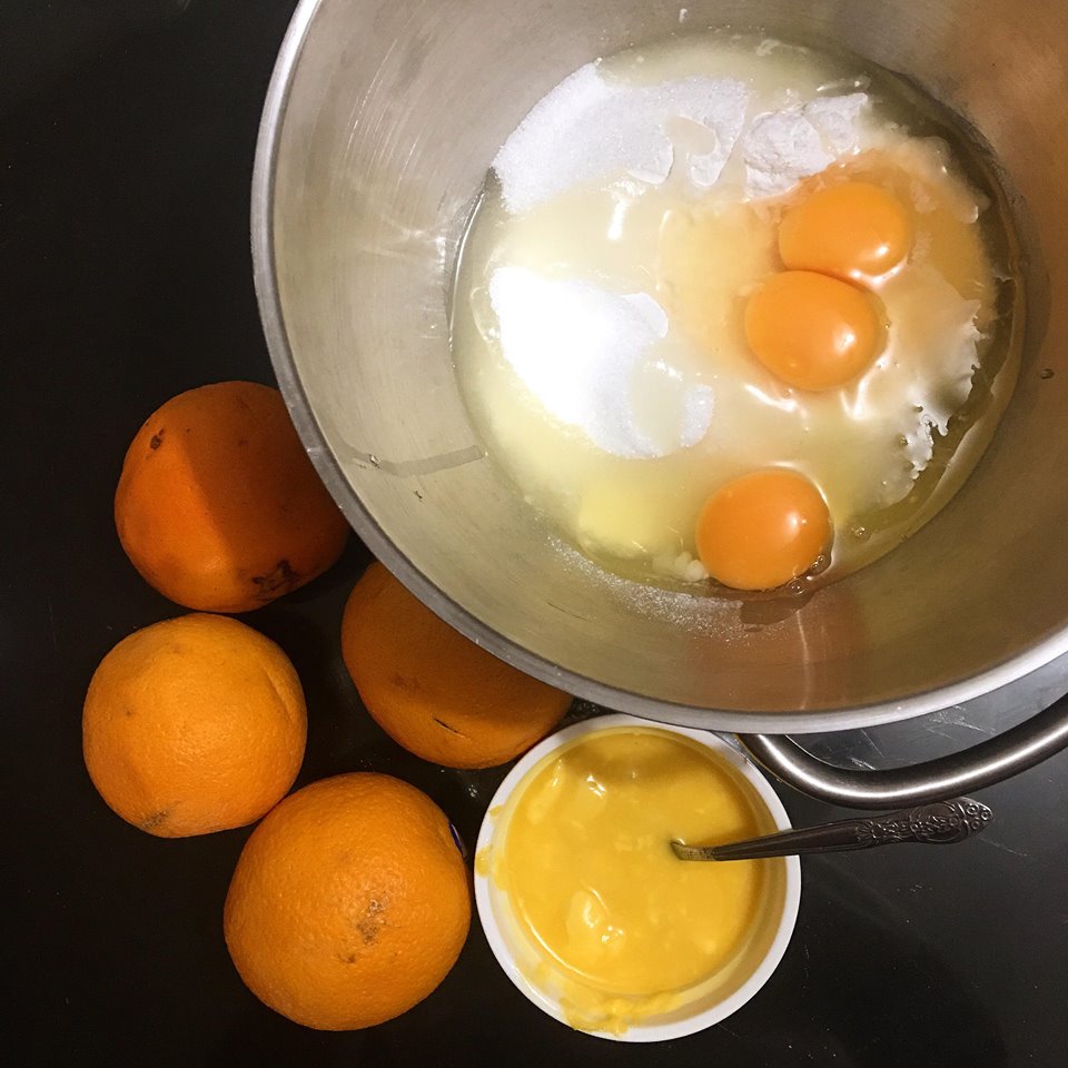 Orange Pound Cake Eggs Oranges