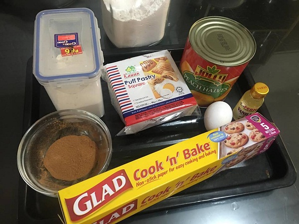 basic ingredients for peach tart recipe