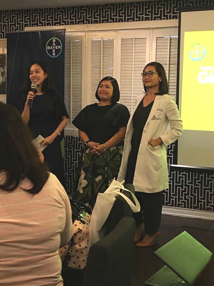 L-R - Joyce Placino (PR Manager Stratworks) with Via Antonio (actress and comedian, who talked about her own experiences in pursuit of better reproductive and physical health, advocate of contraceptive pills) and Dr. Amity Casurao-Trono - OB Gyne who held a "Pillowtalk" session