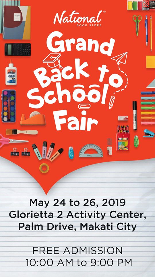 National Book Store Grand Back To School Fair May 2019