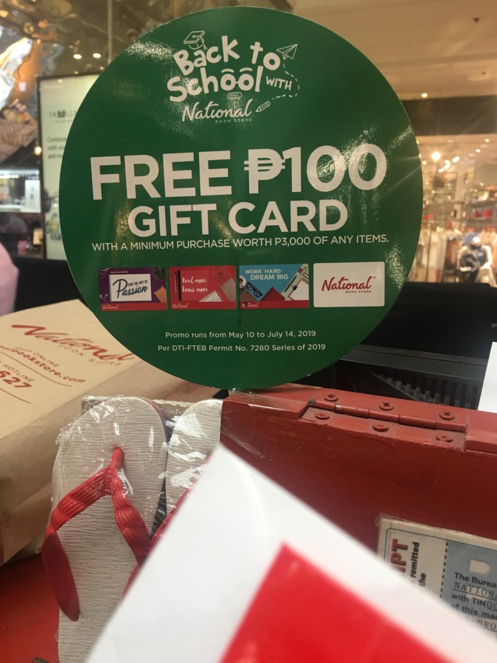 National Book Store Grand Back To School Fair May 2019 Free P100 Gift Card