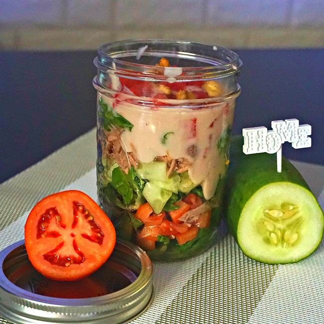 Tuna in Yogurt Salad Jar