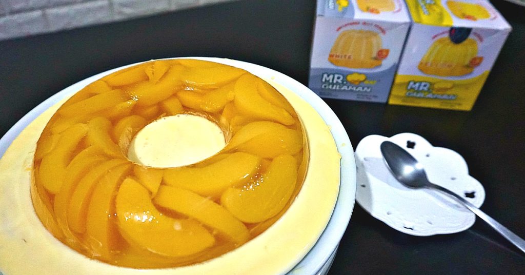 Creamy Peach Float - Jelly Dessert - Mr. Hat Gulaman