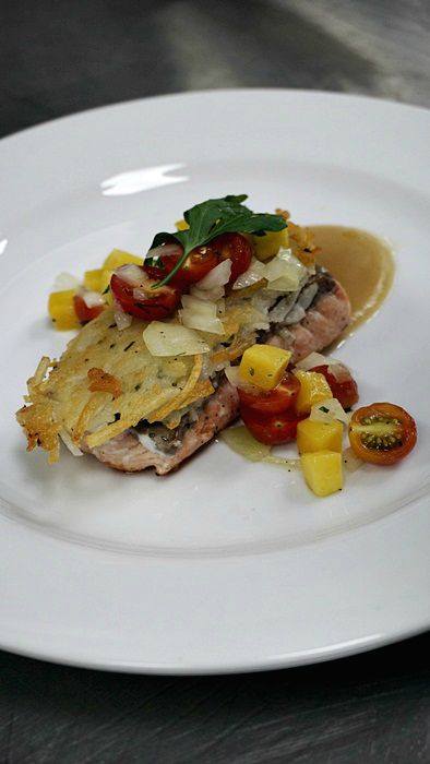 US. Potato Crusted Salmon with Truffle Potato Sauce and Fruit Salsa – I’ve tried the recipe at home sans Truffle Sauce and I can tell you that this can easily impress your guests in any occasion. Find the recipe HERE.