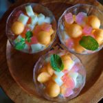 Melon Lychee Almond Jelly Dessert