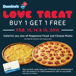 Domino’s Valentine Promo – Buy 1 Take 1 