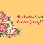 Free Printable Monthly Health Calendar – January 2016