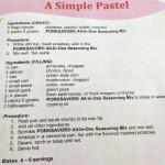 Recipe – Simple Pastel