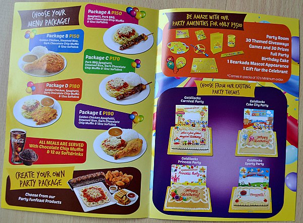 Goldilocks Fun Party Packages