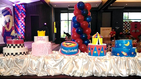 Party theme cakes you can choose from for your child's birthday party.